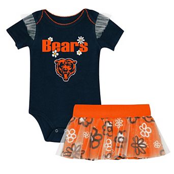 Girls Infant Outerstuff Chicago Bears My Team Rocks Bodysuit and Skirt Set