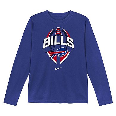 Toddler Nike Royal Buffalo Bills Primetime Legend Icon Long Sleeve Performance T-Shirt
