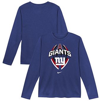 Toddler Nike  Blue New York Giants Primetime Legend Icon��Long Sleeve Performance T-Shirt