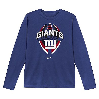 Toddler Nike Blue New York Giants Primetime Legend Icon Long Sleeve Performance T-Shirt