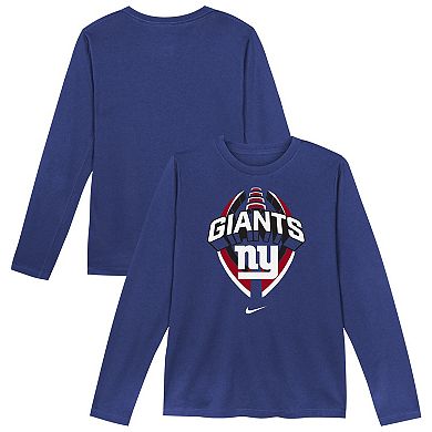 Toddler Nike Blue New York Giants Primetime Legend Icon Long Sleeve Performance T-Shirt