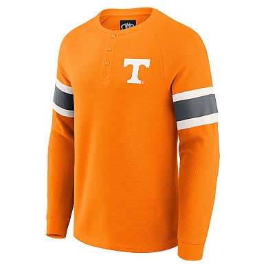 Men's Darius Rucker Collection by Fanatics Tennessee Orange Tennessee Volunteers Waffle-Knit Raglan Long Sleeve Henley T-Shirt