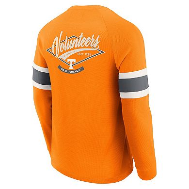 Men's Darius Rucker Collection by Fanatics Tennessee Orange Tennessee Volunteers Waffle-Knit Raglan Long Sleeve Henley T-Shirt