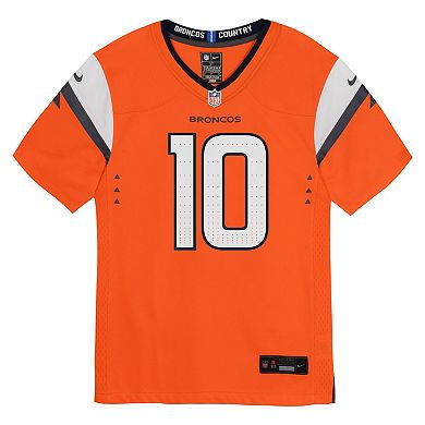 Preschool Nike Bo Nix Orange Denver Broncos Team Player Game Jersey