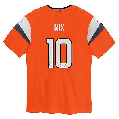 Preschool Nike Bo Nix Orange Denver Broncos Team Player Game Jersey