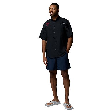 Men's Columbia Black Texas A&M Aggies Tamiami Omni-Shade Button-Down Shirt