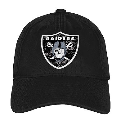 Girls Youth Outerstuff Black Las Vegas Raiders Gridiron Adjustable Hat