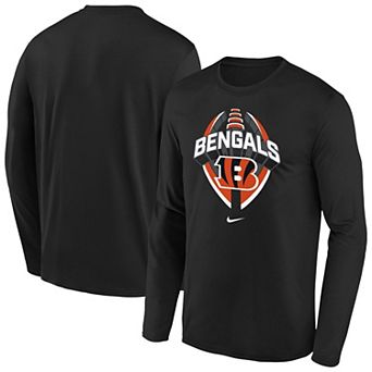 Youth Nike  Black Cincinnati Bengals Primetime Legend Icon��Long Sleeve Performance T-Shirt