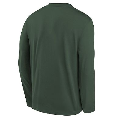 Youth Nike Green Green Bay Packers Primetime Legend Icon Long Sleeve Performance T-Shirt