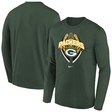 Youth Nike Green Green Bay Packers Primetime Legend Icon Long Sleeve Performance T-Shirt