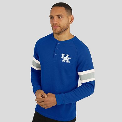 Men's Darius Rucker Collection by Fanatics Royal Kentucky Wildcats Waffle-Knit Raglan Long Sleeve Henley T-Shirt
