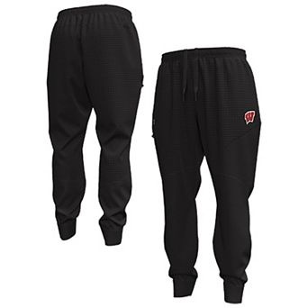 Men's Under Armour Black Wisconsin Badgers Unstoppable Fleece Jogger Pants