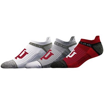 Unisex Strideline Indiana Hoosiers Premium Low 3-Pack Ankle Socks Set