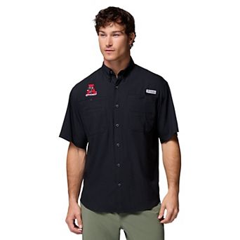 Men's Columbia Black Alabama Crimson Tide Tamiami Omni-Shade Button-Down Shirt