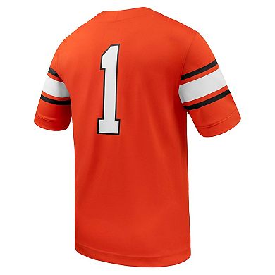 Men's Nike #1 Orange Oklahoma State Cowboys Untouchable Replica Game Jersey