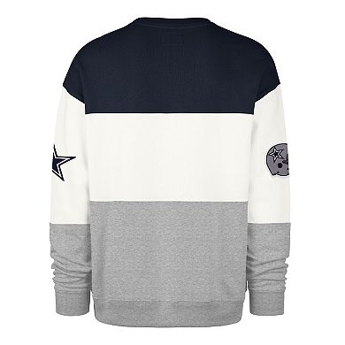 Men's '47 Navy/Gray Dallas Cowboys Breeze Maximalist Sweatshirt