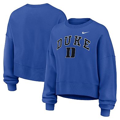 Women's Nike Royal Duke Blue Devils Oversized Phoenix Arch Pullover Sweatshirt