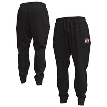 Men's Under Armour Black Utah Utes Unstoppable Fleece Jogger Pants