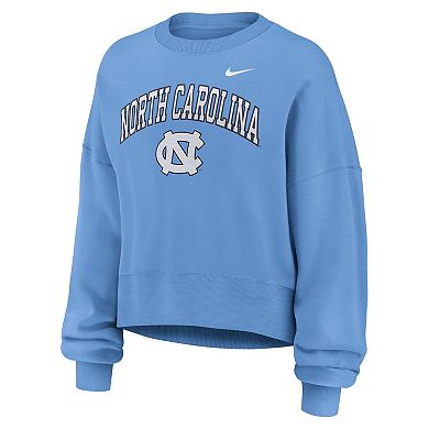 Women's Nike Carolina Blue North Carolina Tar Heels Oversized Phoenix Arch Pullover Sweatshirt