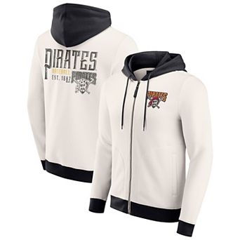 Men's Darius Rucker Collection by Fanatics Cream Pittsburgh Pirates Polar Fleece Full-Zip Hoodie
