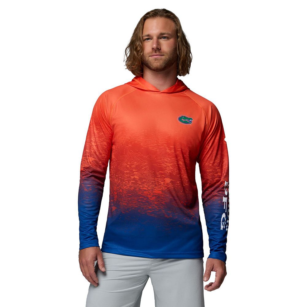 Chemise Columbia PFG Super Tamiami homme grande taille bleu orange