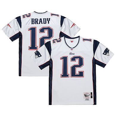 Men's Mitchell & Ness Tom Brady White New England Patriots 2000 Authentic Jersey