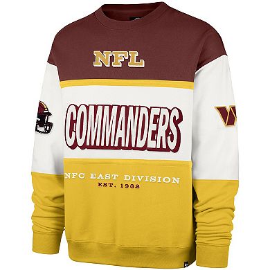 Men's '47 Burgundy/Gold Washington Commanders Breeze Maximalist Sweatshirt