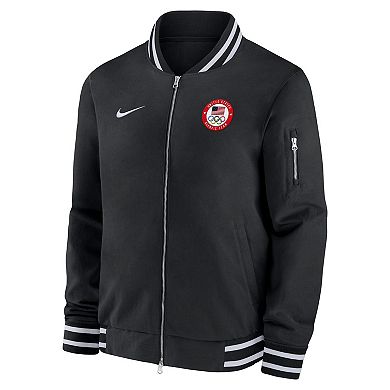 Men's Nike Black Team USA Full-Zip Bomber Jacket