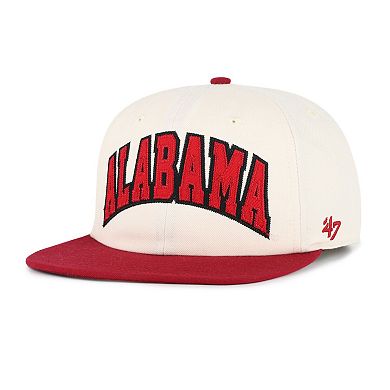 Unisex '47 Cream Alabama Crimson Tide Crossover Off Hand Captain Adjustable Hat