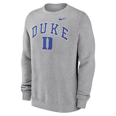 Men's Nike Gray Duke Blue Devils Arch Pullover Sweatshirt
