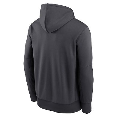 Men's Nike Anthracite Detroit Lions Toss Sweep Therma Hoodie