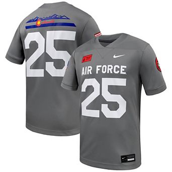 Men's Nike #25 Gray Air Force Falcons APLS Fighting Falcon Collection Football Game Jersey