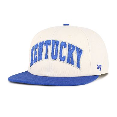Unisex '47 Natural Kentucky Wildcats Crossover Off Hand Captain Adjustable Hat