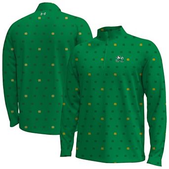Men's Under Armour Green Notre Dame Fighting Irish Gameday Armourfuse Half-Zip Jacket