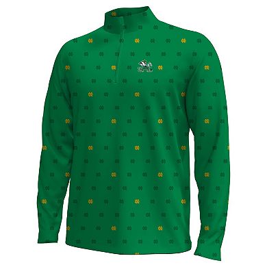 Men's Under Armour Green Notre Dame Fighting Irish Gameday Armourfuse Half-Zip Top