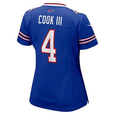 Women's Nike James Cook III Royal Buffalo Bills Team Game Jersey