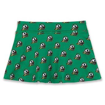 Girls Toddler ZooZatz Green Oregon Ducks All-Over Print Tennis Skort