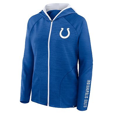 Women's Fanatics Royal Indianapolis Colts Redzone End Around Pass Raglan Full-Zip Hoodie