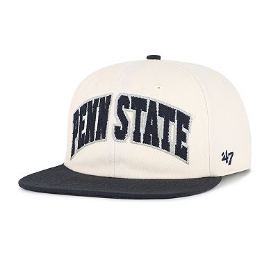 Unisex '47 Natural Penn State Nittany Lions Crossover Off Hand Captain Adjustable Hat
