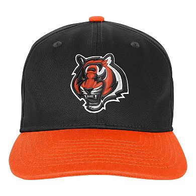 Youth Outerstuff Black Cincinnati Bengals True Retro Adjustable Hat