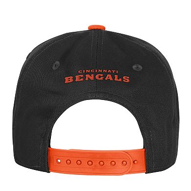 Youth Outerstuff Black Cincinnati Bengals True Retro Adjustable Hat