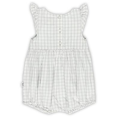 Girl's Infant Garb Gray Kentucky Wildcats Cara Gingham Ruffled Bodysuit
