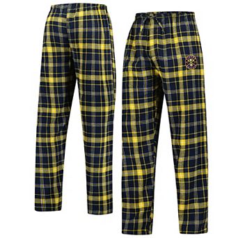 Men's Concepts Sport Navy/Gold Denver Nuggets Ultimate Plaid Flannel Pants