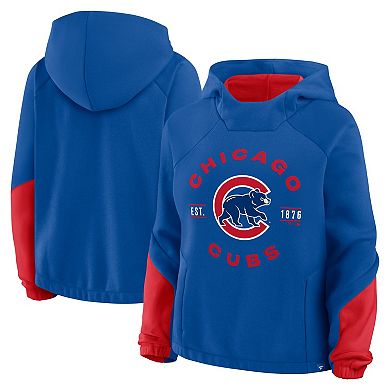 Women's Fanatics Royal Chicago Cubs Oversized Time to Win Pullover Hoodie