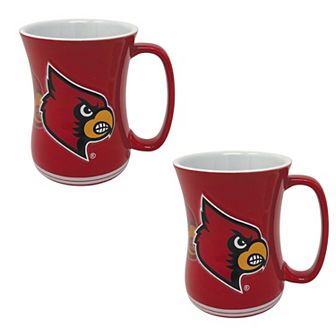Louisville Cardinals 16oz. Sculpted Barista Mug Two-Pack