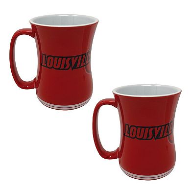 Louisville Cardinals 16oz. Sculpted Barista Mug Two-Pack