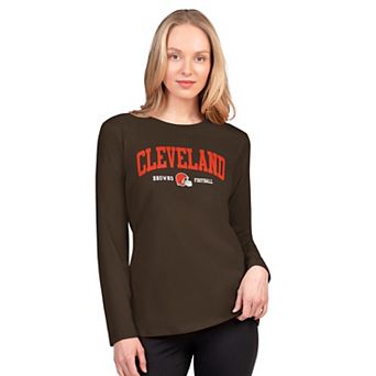 Women's G-III 4Her by Carl Banks Brown Cleveland Browns Best Play Long Sleeve T-Shirt
