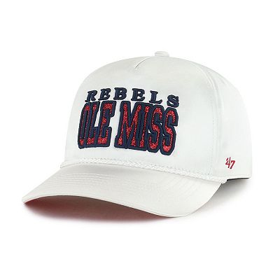 Women's '47 White Ole Miss Rebels Outspoken Hitch Adjustable Hat