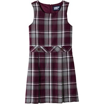 Girls 2-14 Lands' End Plaid Jumper Dress in Regular & Plus Size