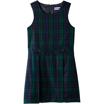 Girls 2-14 Lands' End Plaid Jumper Dress in Regular & Plus Size